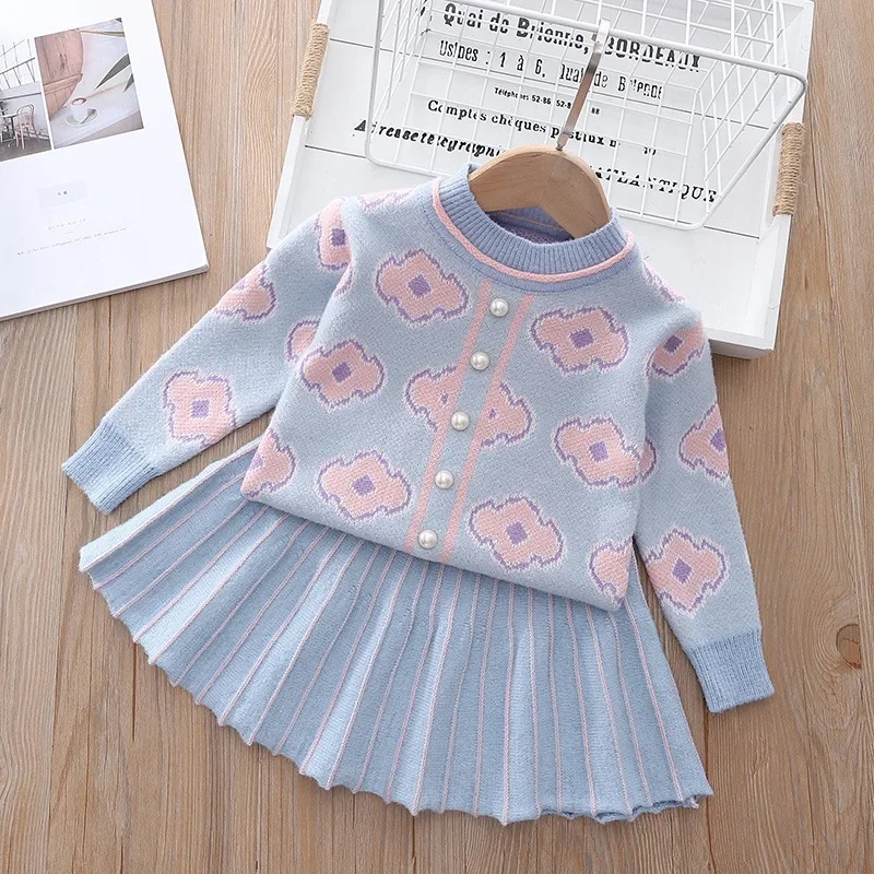 Children's Clothing Sets Cloud Pattern Knit Top + Pleated Skirt Toddler Girl Clothes Winter Sweater for Kids
Children's Clothing Sets Cloud Pattern Knit Top + Pleated Skirt Toddler Girl Clothes Winter Sweater for Kids