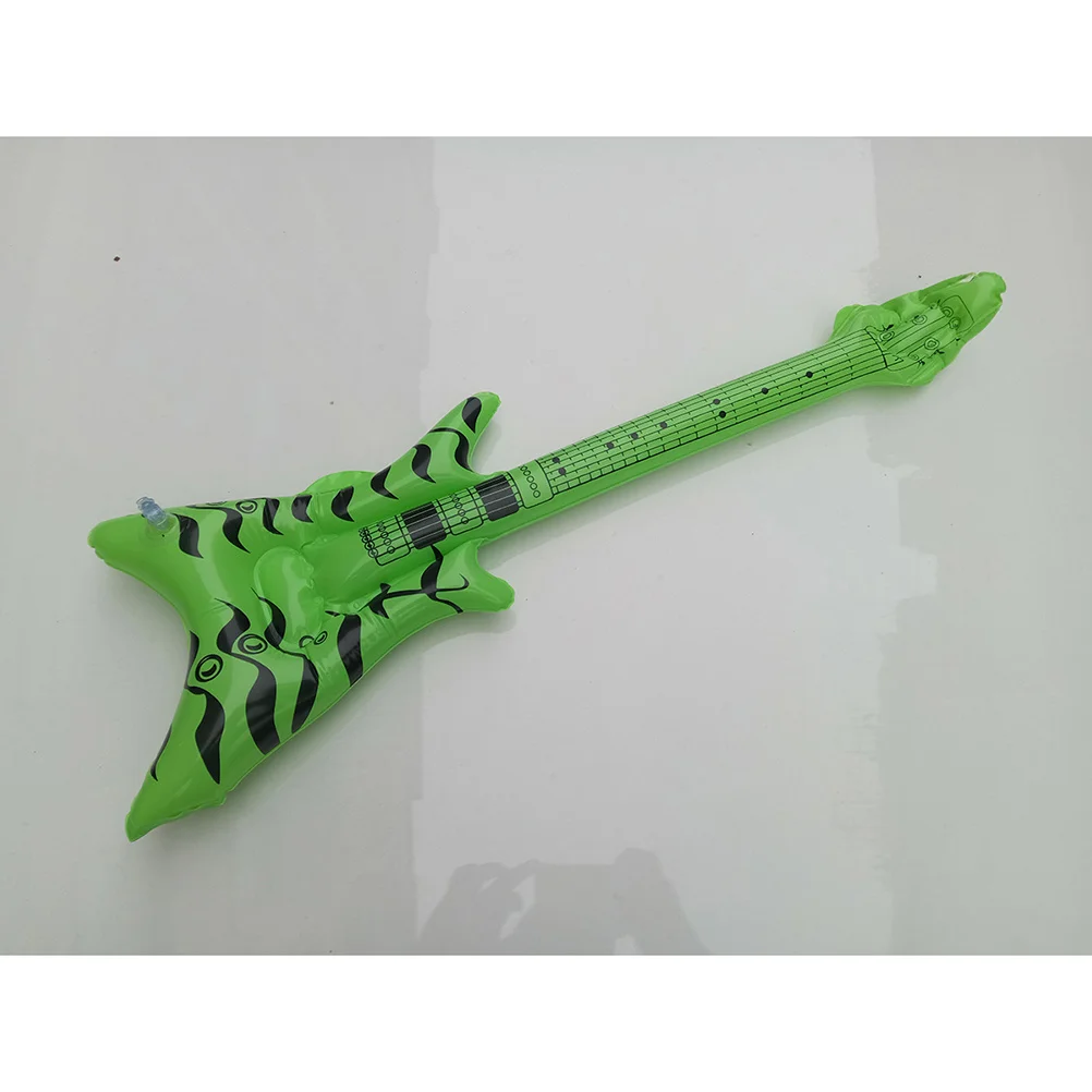 12Pcs Inflatable Electric Guitar Set PVC Anti-Deflation for Swimming Pool Beach Parties Birthdays Fun Floating Props
