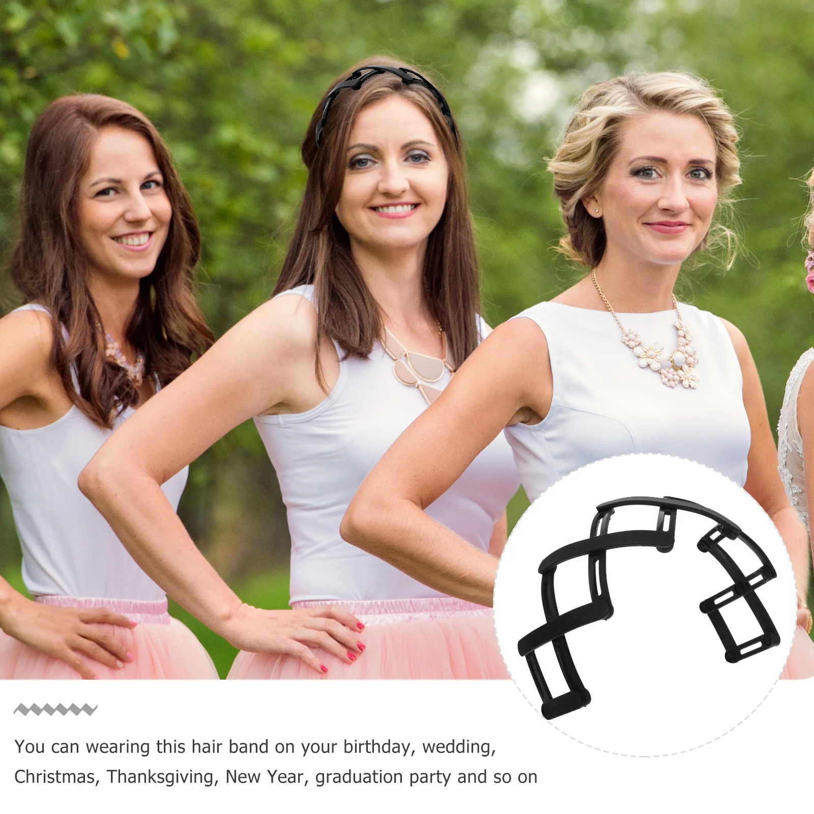 2Pcs Foldable Anti-Slip Hairband Strong Plastic Teethed Headpiece for Daily Wear Retractable Hair Band Ideal for Wedding Party
2Pcs Foldable Anti-Slip Hairband Strong Plastic Teethed Headpiece for Daily Wear Retractable Hair Band Ideal for Wedding Party