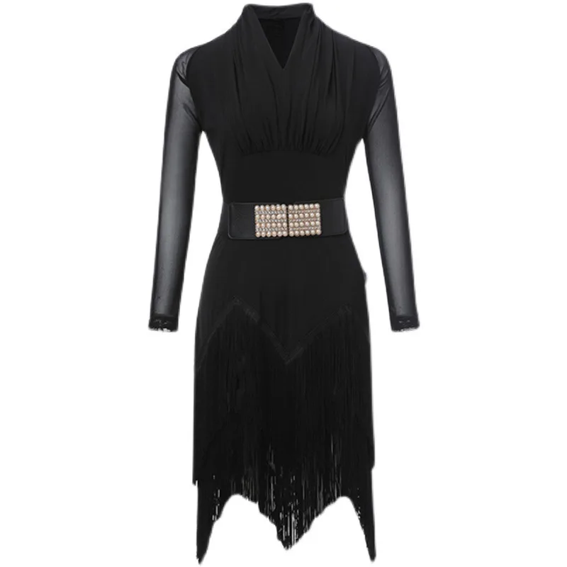 Women Latin Dance Dress Tassel Design Adult Samba Cha Cha Rumba Ballroom Dance Costume Training Performance Dance Wear Zym
Women Latin Dance Dress Tassel Design Adult Samba Cha Cha Rumba Ballroom Dance Costume Training Performance Dance Wear Zym
