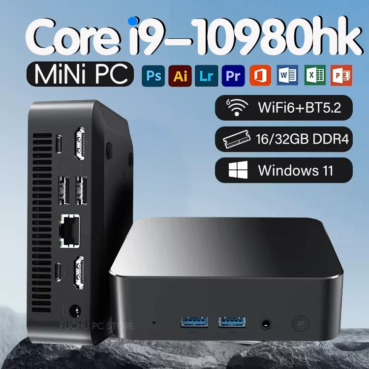 2026 Mini PC Windows 11 Intel Core i9 10980HK 16/32GB RAM 2048GB SSD MiNi PC Dual WIFI 6 BT5.2 4K HD Mini Gaming P
2026 Mini PC Windows 11 Intel Core i9 10980HK 16/32GB RAM 2048GB SSD MiNi PC Dual WIFI 6 BT5.2 4K HD Mini Gaming P