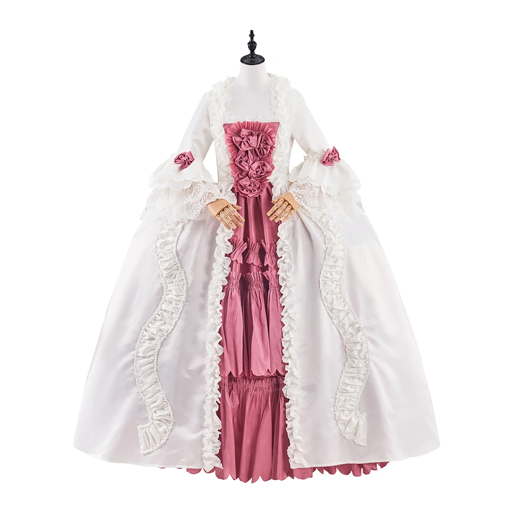 Marie Antoinette Baroque Court White Pink Rococo Colonial Georgian Costume Ball Gown Medieval Renaissance Wedding Dress
Marie Antoinette Baroque Court White Pink Rococo Colonial Georgian Costume Ball Gown Medieval Renaissance Wedding Dress