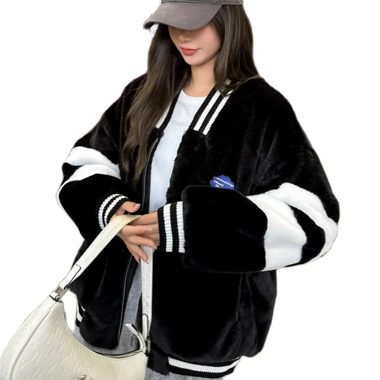 2023 Autumn Winter Women's Coat Baseball Jersey Loose Plush Thickened Contrast Color Couple Coat
2023 Autumn Winter Women's Coat Baseball Jersey Loose Plush Thickened Contrast Color Couple Coat