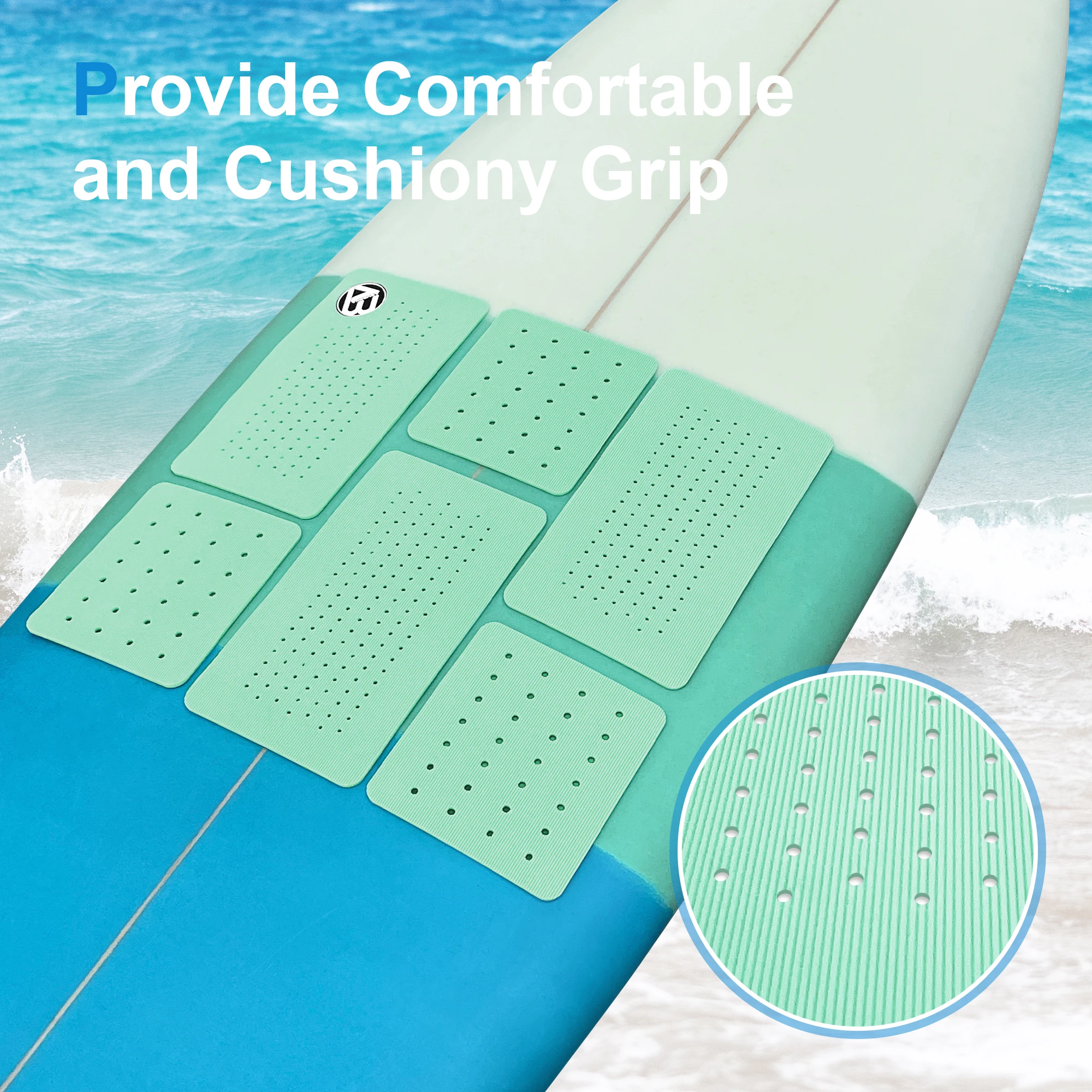 6Pcs Surfing EVA Foam Non-Slip Mat Surfboard 3M Glue Grip Foot Pad Premium Traction Paddle Board Black White
6Pcs Surfing EVA Foam Non-Slip Mat Surfboard 3M Glue Grip Foot Pad Premium Traction Paddle Board Black White