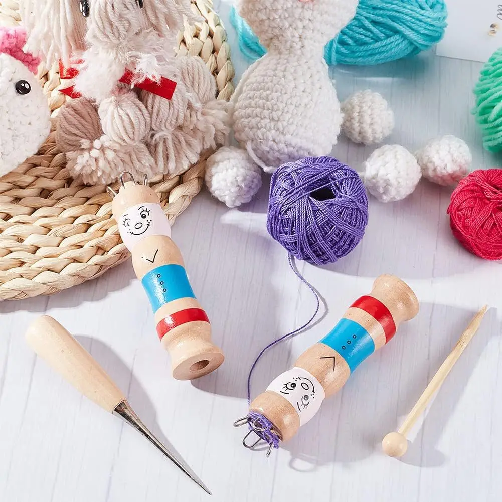 2Set Yarn Knitting Tool Wooden Bracelet Knitting Spool French Knitter Easy Use DIY Cord Maker for Handmade Crafts Weaving Tool
2Set Yarn Knitting Tool Wooden Bracelet Knitting Spool French Knitter Easy Use DIY Cord Maker for Handmade Crafts Weaving Tool
