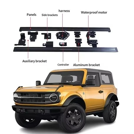 Power Running Boards Electric Side Steps for 2020+ Bronco 6 Brackets Aluminum Electric Side Step
Power Running Boards Electric Side Steps for 2020+ Bronco 6 Brackets Aluminum Electric Side Step