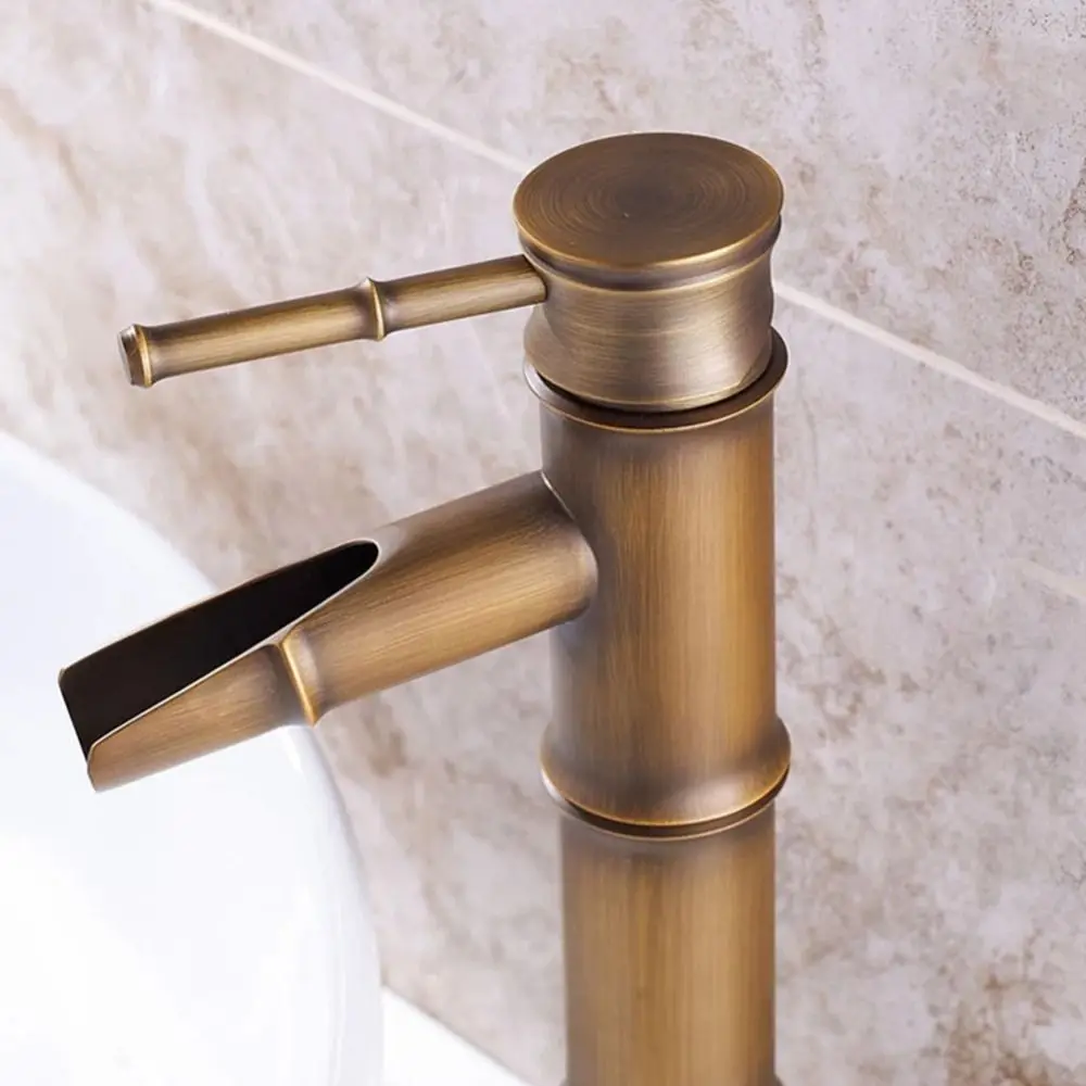 Brass Bamboo Shape Faucet Deck Mounted Hot and Cold Water Basin Faucet Single Handle Anti-corrosion Vanity Faucet Outdoor Garden
Brass Bamboo Shape Faucet Deck Mounted Hot and Cold Water Basin Faucet Single Handle Anti-corrosion Vanity Faucet Outdoor Garden