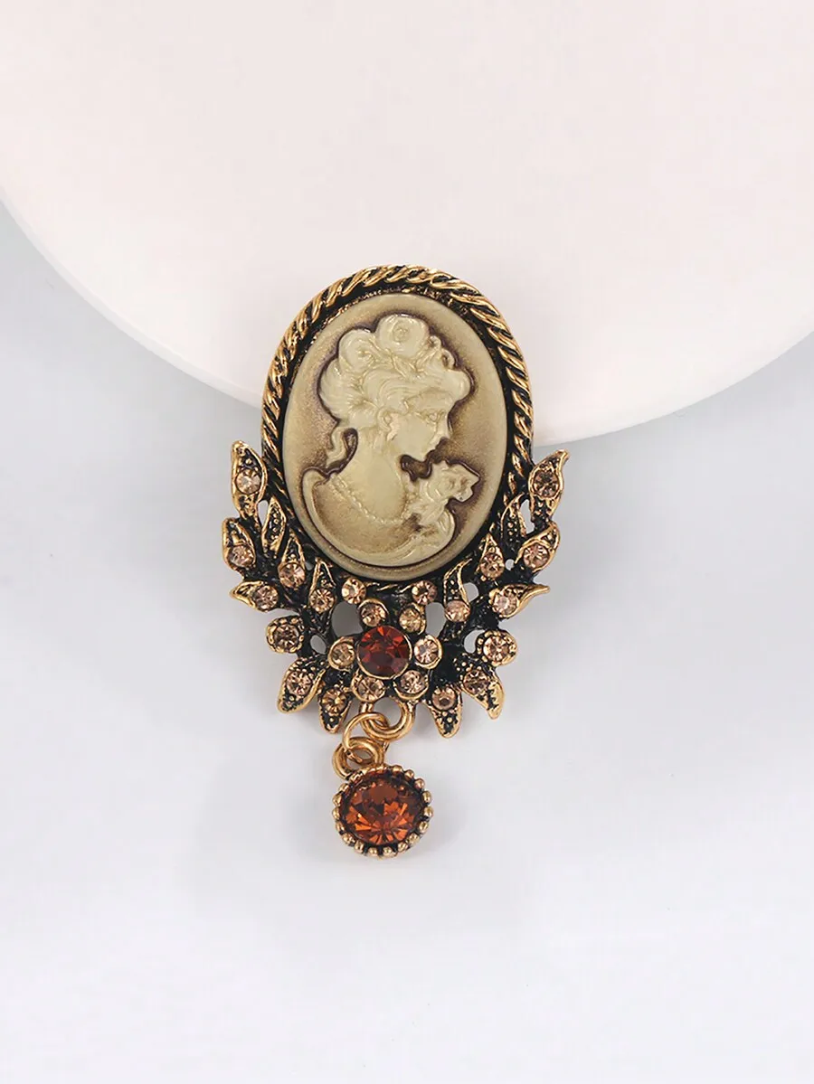 1pc Vintage Elegant Lady Head Shaped Brooch, Chic Fashion Accessory Decoration For Women Dress Dress Accessories Pin For Clothes
1pc Vintage Elegant Lady Head Shaped Brooch, Chic Fashion Accessory Decoration For Women Dress Dress Accessories Pin For Clothes