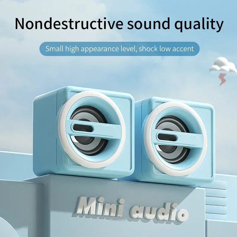 For PC Laptop Notebook 2PCS/Set Cute Computer Speaker LED Light USB Wired Speakers Hifi Sound Surround Cartoon Loudspeaker
For PC Laptop Notebook 2PCS/Set Cute Computer Speaker LED Light USB Wired Speakers Hifi Sound Surround Cartoon Loudspeaker