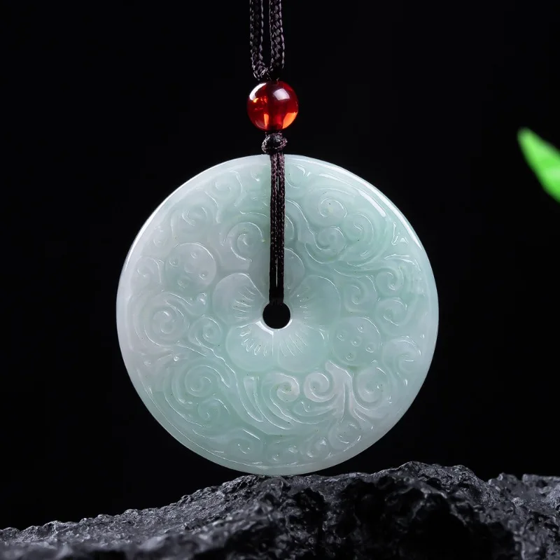 Natural Emerald Jade Double Sided Carving Donut Pendant Elastic Charm Jewellery Fashion Accessories Woman Luck Amulet Gift
Natural Emerald Jade Double Sided Carving Donut Pendant Elastic Charm Jewellery Fashion Accessories Woman Luck Amulet Gift