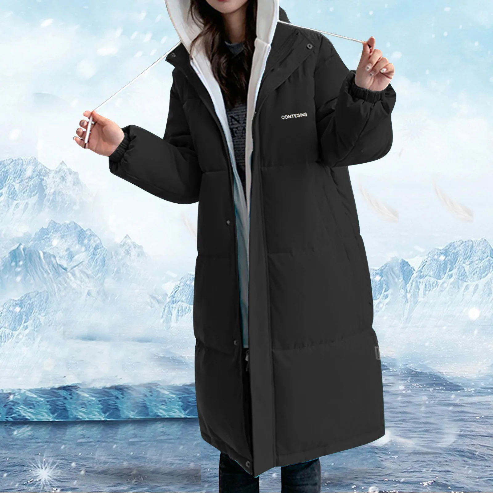 Women's 2021 Long Winter Vest Coat With Hood Long Sleeve Warm Down Coats With Pockets Streetwear CoatFor Women Basic Jackets
Women's 2021 Long Winter Vest Coat With Hood Long Sleeve Warm Down Coats With Pockets Streetwear CoatFor Women Basic Jackets