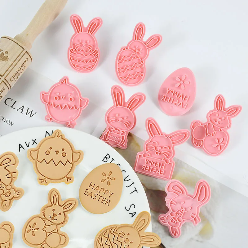 Easter Cookie Mold Rabbit Egg Biscuit Cutter 3D Cartoon Bunny Baking Mold Plunger Fondant Cake Decorating Tools For Easter Party
Easter Cookie Mold Rabbit Egg Biscuit Cutter 3D Cartoon Bunny Baking Mold Plunger Fondant Cake Decorating Tools For Easter Party