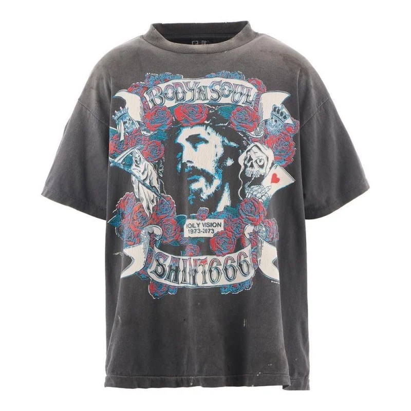 Top-Quality SAINT TEE Rose Washed Vintage-Style Short-Sleeve Summer T-Shirt for Men and Women Round Neck Loose Fit
Top-Quality SAINT TEE Rose Washed Vintage-Style Short-Sleeve Summer T-Shirt for Men and Women Round Neck Loose Fit