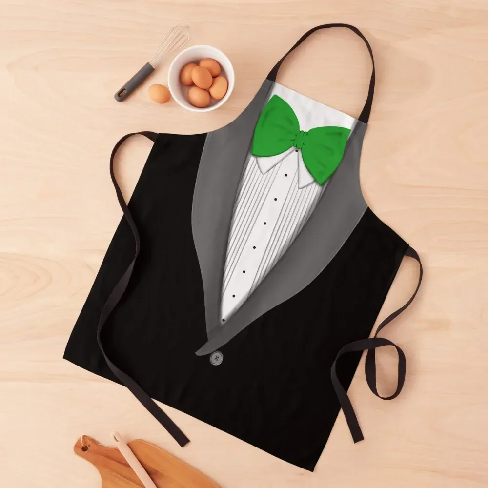 Tuxedo with green bowtie Apron Kitchens Men with personal logo Art japanese style Apron
Tuxedo with green bowtie Apron Kitchens Men with personal logo Art japanese style Apron