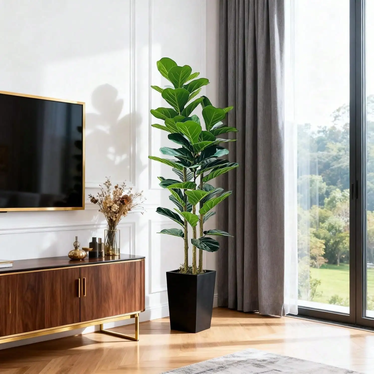 mteryoing Artificial Fiddle Leaf Fig Tree With Planter, 5/6Ft Tall Fake Tree With Natural Wood Trunk For Home Decor, Faux Ficus Tree Fake Moss For Home Office Wedding Party Gifts Indoor Outdoor Decor
mteryoing Artificial Fiddle Leaf Fig Tree With Planter, 5/6Ft Tall Fake Tree With Natural Wood Trunk For Home Decor, Faux Ficus Tree Fake Moss For Home Office Wedding Party Gifts Indoor Outdoor Decor