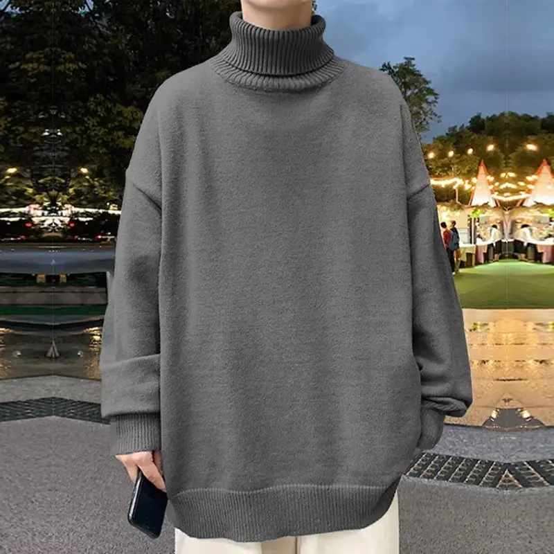High Collar Knitted Sweater Men's Loose Base Layer Warm Top Casual Sle Polyester Fiber Long Sve Non-deformable Static Proof
High Collar Knitted Sweater Men's Loose Base Layer Warm Top Casual Sle Polyester Fiber Long Sve Non-deformable Static Proof