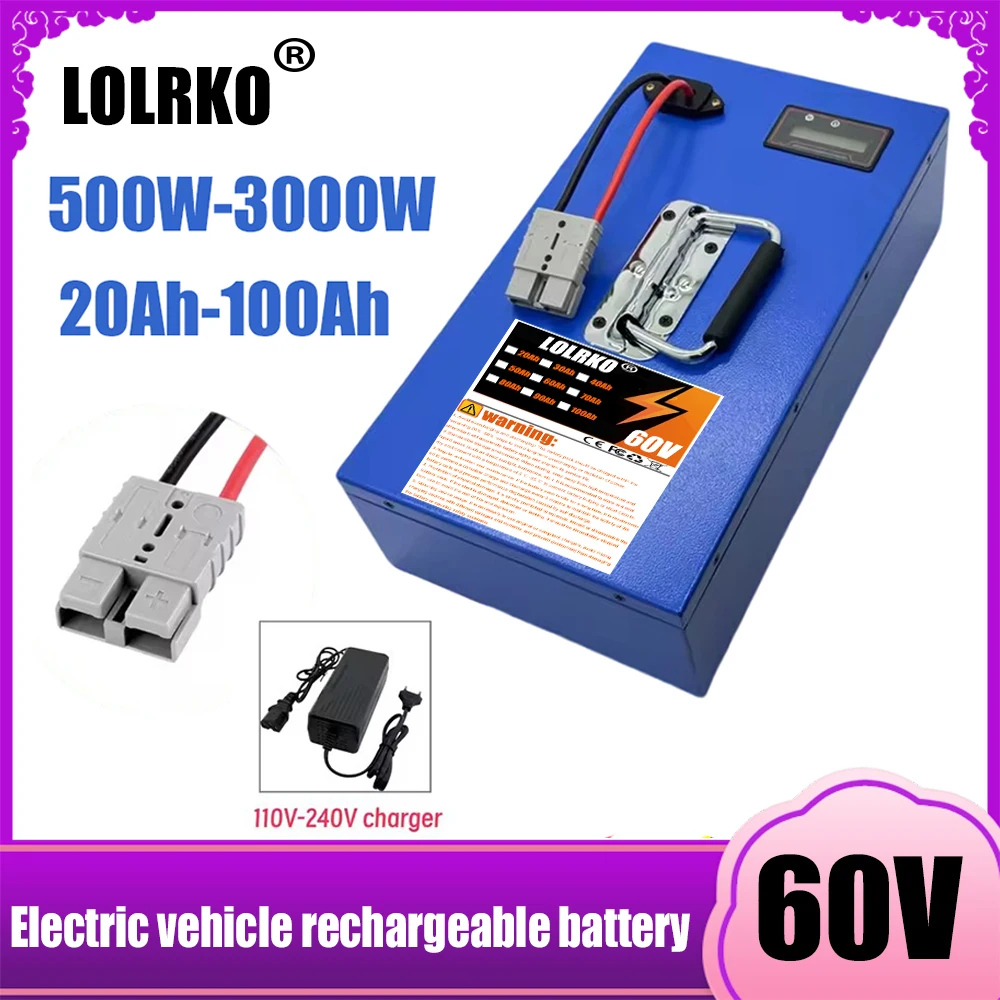 60V Brand new 18650 lithium battery pack 100Ah suitable for various transportation vehicles 1000-3000W high-power battery
60V Brand new 18650 lithium battery pack 100Ah suitable for various transportation vehicles 1000-3000W high-power battery
