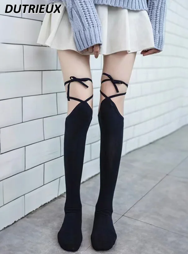 Summer New 2024 Japanese Style Sweet Cute Girl Black Long Socks Cross Lace-up Slimming JK Over The Knee Stockings for Women
Summer New 2024 Japanese Style Sweet Cute Girl Black Long Socks Cross Lace-up Slimming JK Over The Knee Stockings for Women