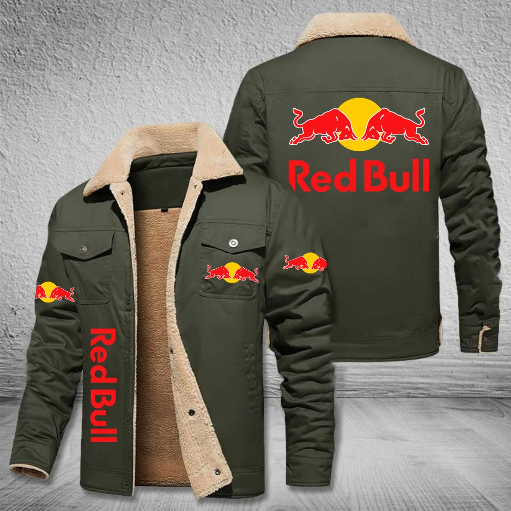 2025 New Fashion Red Bull Logo Men's Fleece Jacket, Winter Men's Casual Warm Wool Jacket, Windproof Men's Jacket, High-Quality
2025 New Fashion Red Bull Logo Men's Fleece Jacket, Winter Men's Casual Warm Wool Jacket, Windproof Men's Jacket, High-Quality