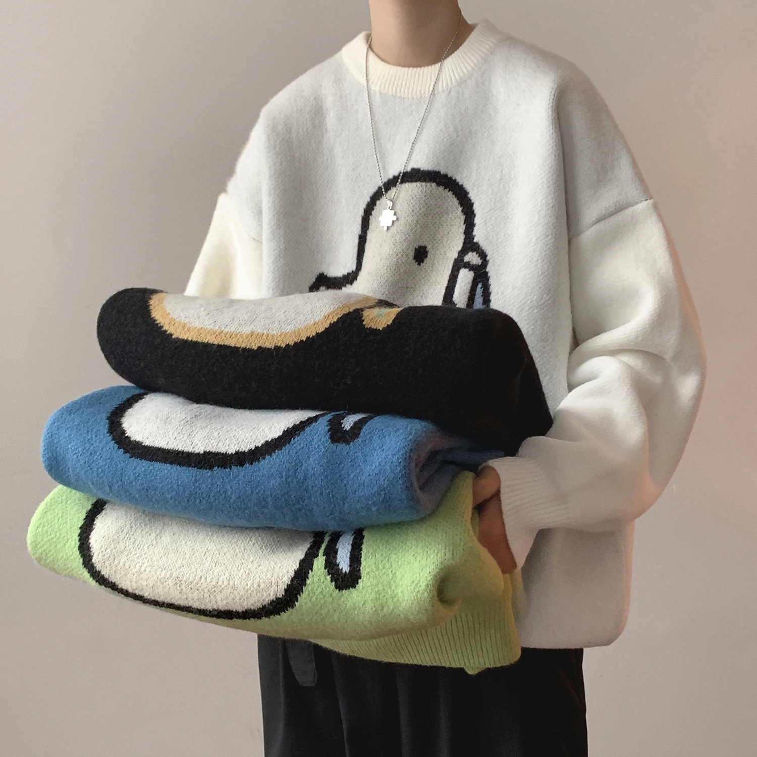 Japanese Style Thickened Winter Men's Sweater Loose Fit Bottoming Coat Autumn Winter Vintage Lazy Knitted Shirt for Teens
Japanese Style Thickened Winter Men's Sweater Loose Fit Bottoming Coat Autumn Winter Vintage Lazy Knitted Shirt for Teens