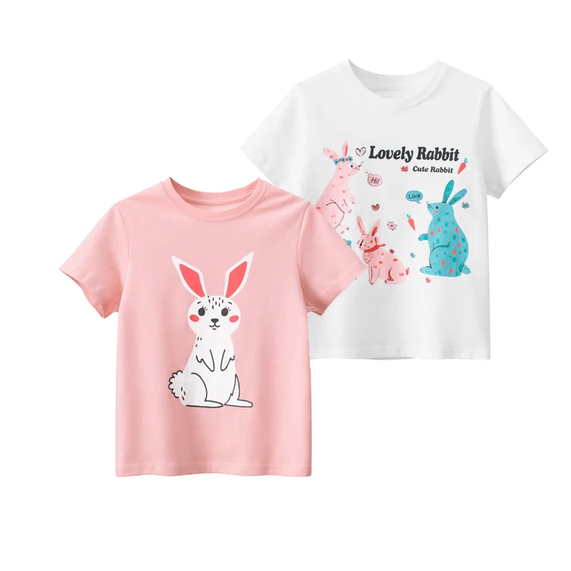 2Pcs/lot Summer Big Girls T-shirts Cartoon Rabbit Pink Short Sleeve Tops for Kids Children White Flower Tshirt Princess Clothes
2Pcs/lot Summer Big Girls T-shirts Cartoon Rabbit Pink Short Sleeve Tops for Kids Children White Flower Tshirt Princess Clothes