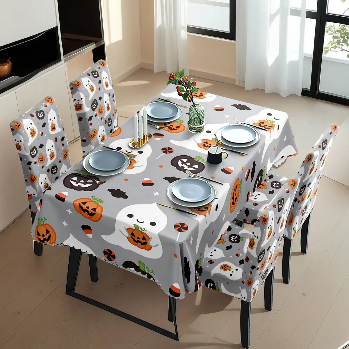 5/7pcs Spooky Cute Ghost Tablecloth Chair Slipcover Set Halloween Party Decor
5/7pcs Spooky Cute Ghost Tablecloth Chair Slipcover Set Halloween Party Decor