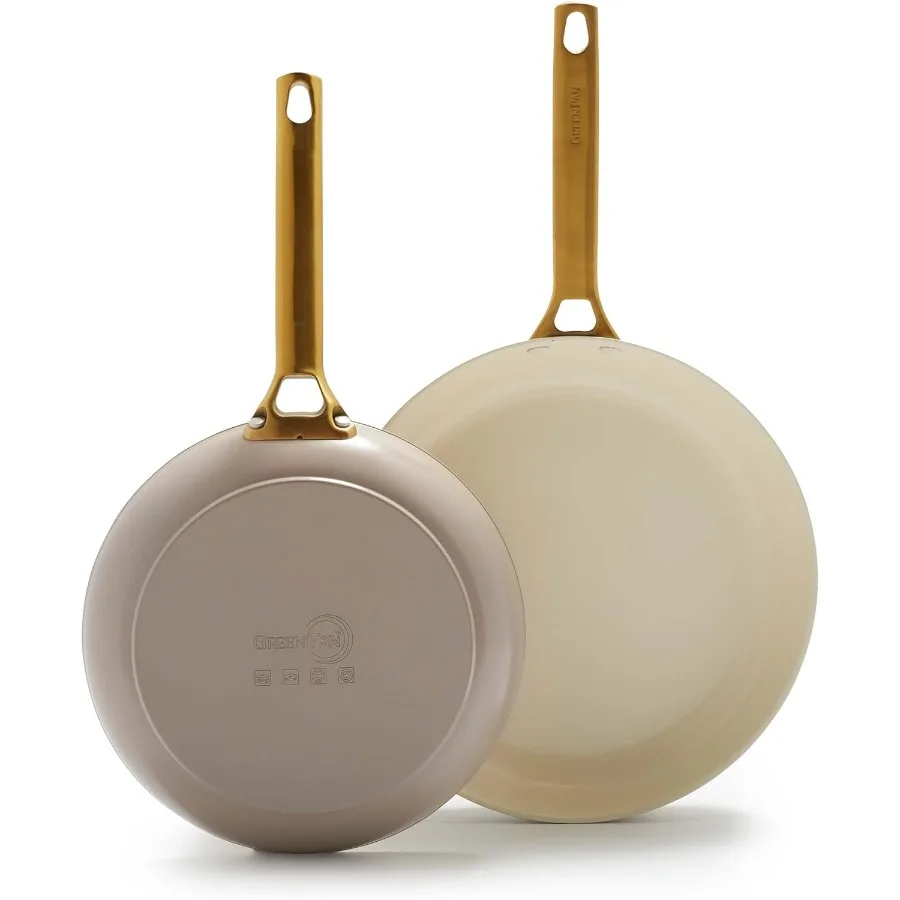 Жесткая анодированная здоровая керамика с антипригарным покрытием, набор сковородок 10 и 12 дюймов, золотая ручка, без PFAS, можно мыть в посудомоечной машине, в духовке, темно-серый цвет
Жесткая анодированная здоровая керамика с антипригарным покрытием, набор сковородок 10 и 12 дюймов, золотая ручка, без PFAS, можно мыть в посудомоечной машине, в духовке, темно-серый цвет