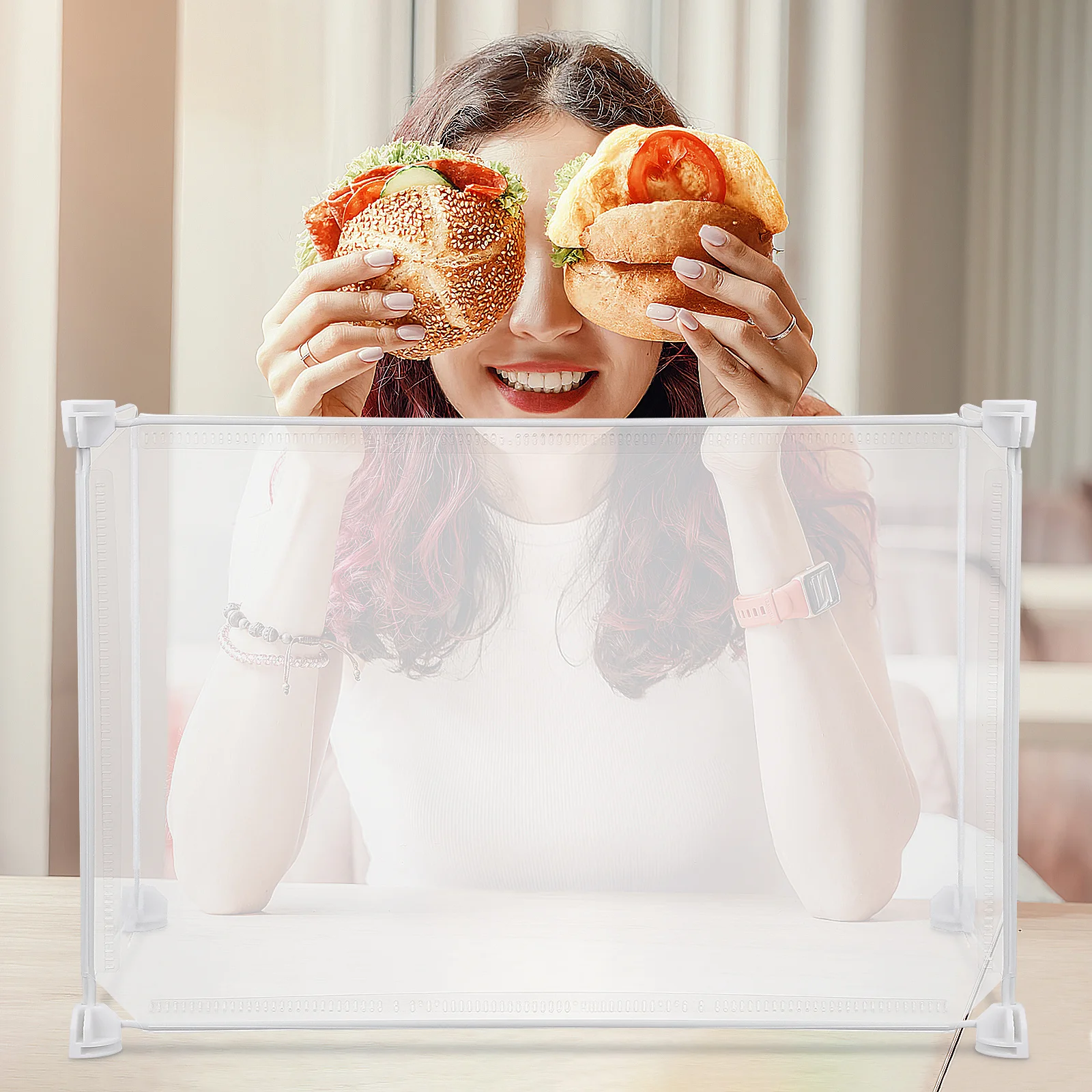 3Pcs Desktop Divider Screen Transparent Portable Sneeze Guard Scratchproof Countertop Barrier for Office Restaurant School
3Pcs Desktop Divider Screen Transparent Portable Sneeze Guard Scratchproof Countertop Barrier for Office Restaurant School