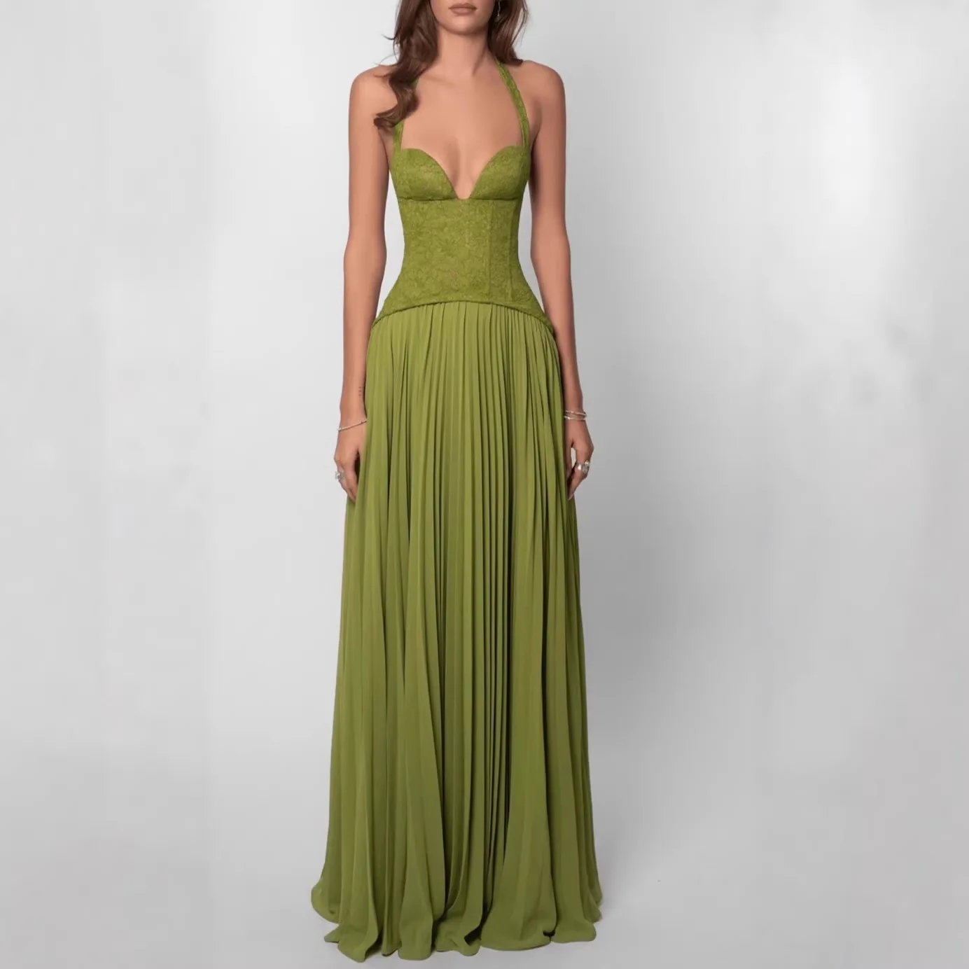 New Sexy Low Neck Hollow Pleated Dress for Women Summer Hanging Neck Tied Party Dress Y2k Backless High Waisted Maxi Dresses
New Sexy Low Neck Hollow Pleated Dress for Women Summer Hanging Neck Tied Party Dress Y2k Backless High Waisted Maxi Dresses