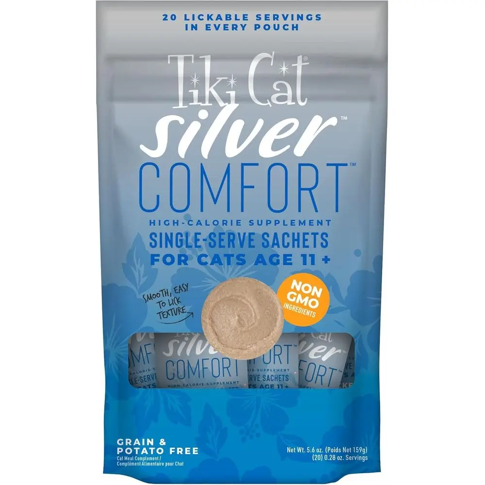 Tiki Cat Silver Comort Mousse, Chicken & Chicken Liver, High-Crie ormulated or Older Cats Aged 11+, Senior Wet Cat ood, 5.6 oz P
Tiki Cat Silver Comort Mousse, Chicken & Chicken Liver, High-Crie ormulated or Older Cats Aged 11+, Senior Wet Cat ood, 5.6 oz P