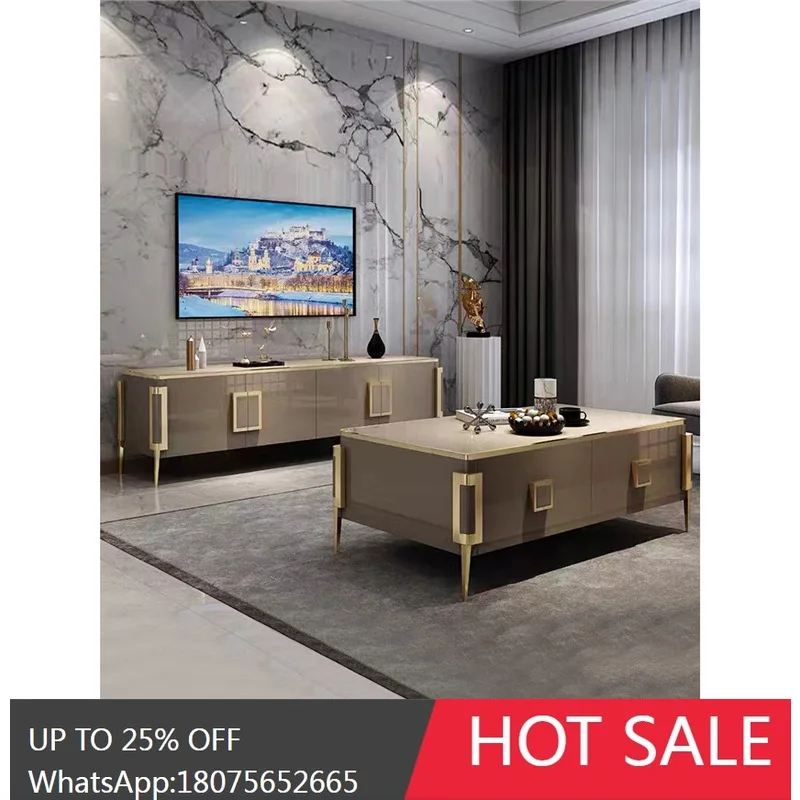 HLZ Light Luxury Minimalist TV Cabinet and Coffee Table Set Furniture Stainless Steel Postmodern Floor Cabinet
HLZ Light Luxury Minimalist TV Cabinet and Coffee Table Set Furniture Stainless Steel Postmodern Floor Cabinet