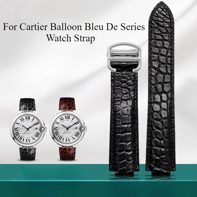 For Cartier Balloon Bleu De Series Soft Breathable Sweatproof Crocodile Leather Watchband Convex Interface Watch Accessories
For Cartier Balloon Bleu De Series Soft Breathable Sweatproof Crocodile Leather Watchband Convex Interface Watch Accessories