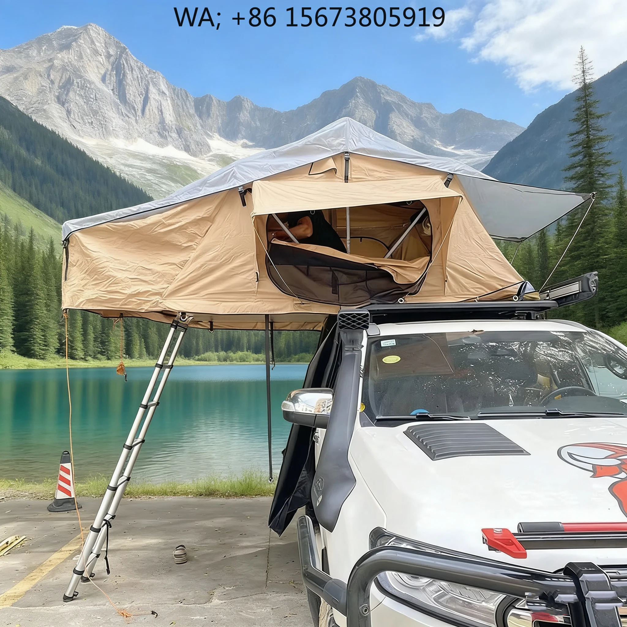 for Style Aluminum Hard Shell Roof Top Tent for SUV-4 Person Double Layer Three Bedrooms One Living Room Summer
for Style Aluminum Hard Shell Roof Top Tent for SUV-4 Person Double Layer Three Bedrooms One Living Room Summer