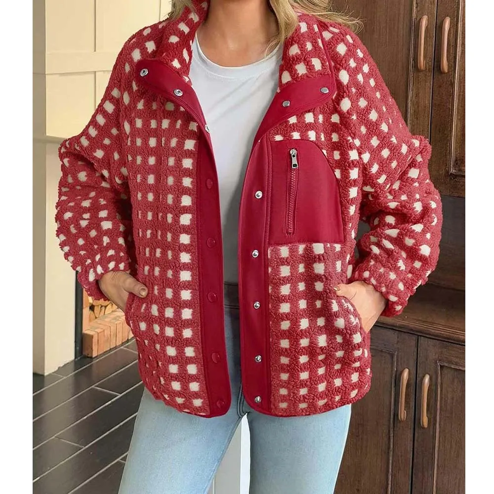 Женские осенне-зимние винтажные куртки в клетку y2k с длинными рукавами и карманами на молнии, повседневные укороченные теплые пальто, топы, верхняя одежда
Женские осенне-зимние винтажные куртки в клетку y2k с длинными рукавами и карманами на молнии, повседневные укороченные теплые пальто, топы, верхняя одежда
