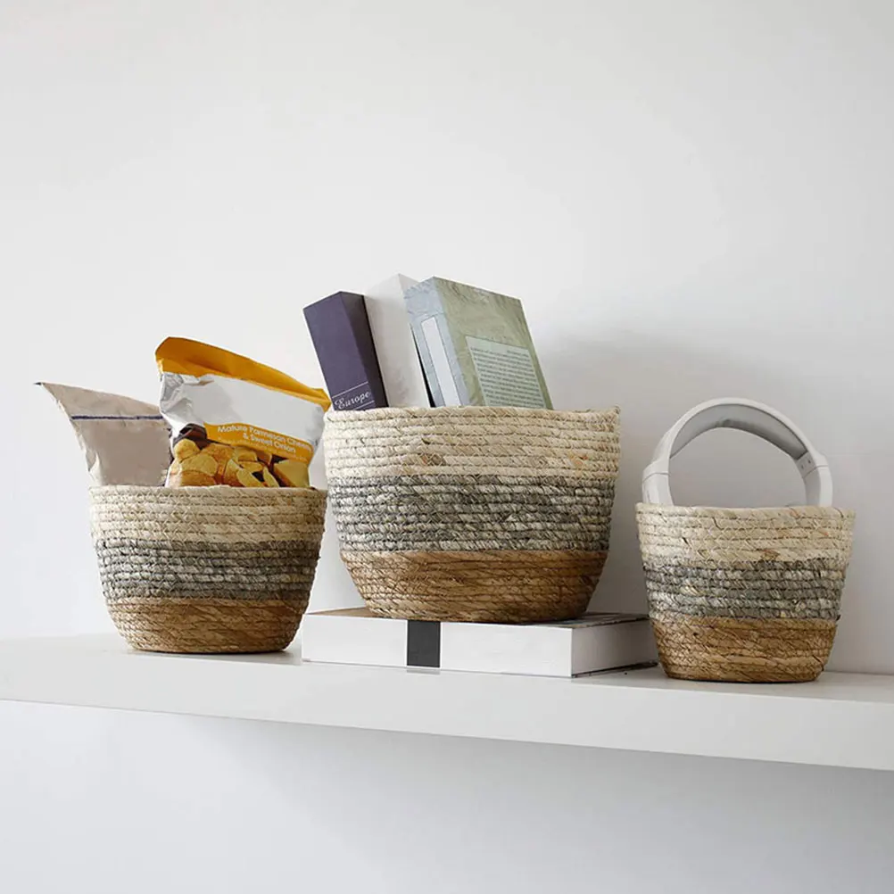 3pcs Home Containers Woven Flower Baskets Straw Woven Flowerpots Durable Creative Design For Indoor Garden Outdoor Terraces
3pcs Home Containers Woven Flower Baskets Straw Woven Flowerpots Durable Creative Design For Indoor Garden Outdoor Terraces
