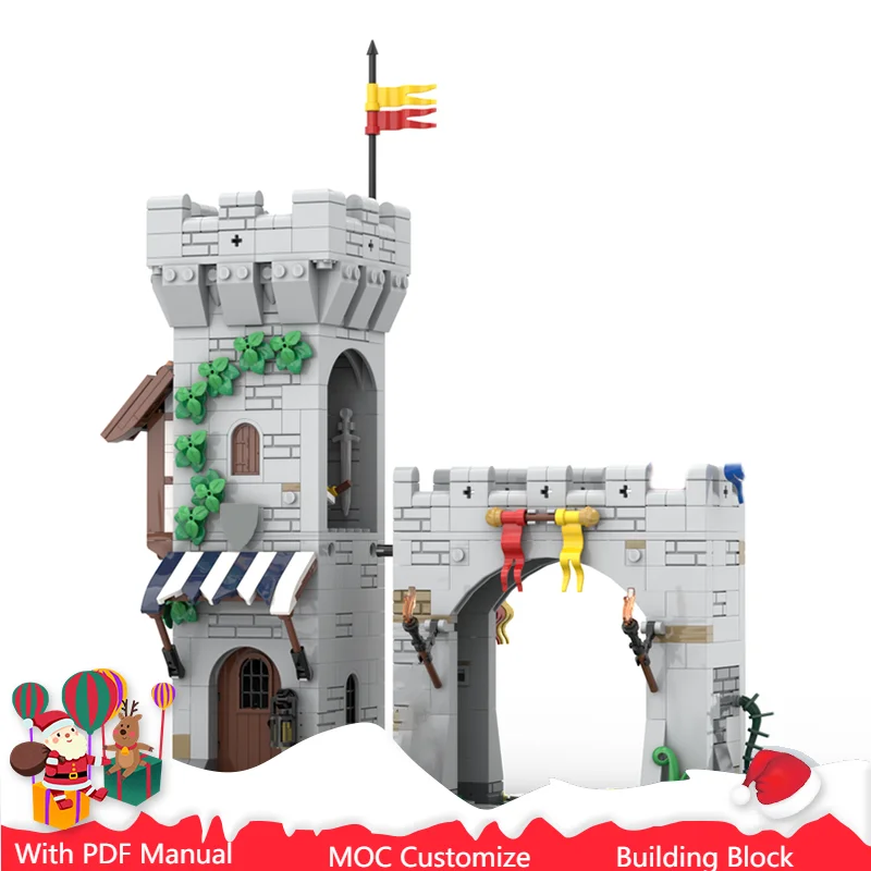 755 PCS MOC Medieval Lion Knight's Modular Town Gate Model Building Blocks Sets Education DIY Assembly Bricks Christmas Gifts
755 PCS MOC Medieval Lion Knight's Modular Town Gate Model Building Blocks Sets Education DIY Assembly Bricks Christmas Gifts