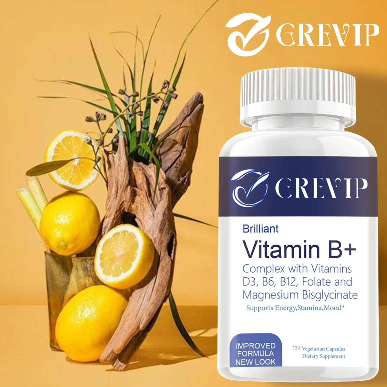 Vitamin B Complex - Vitamin D3, B6, B12 - Nervous System, Metabolism, Immune and Energy SupportSupplements
Vitamin B Complex - Vitamin D3, B6, B12 - Nervous System, Metabolism, Immune and Energy SupportSupplements