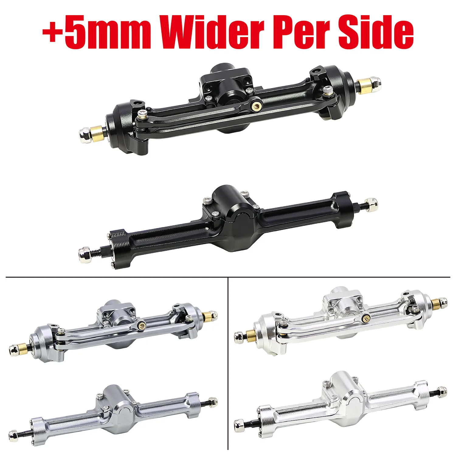 For SCX30 +5mm Aluminum Front Rear Axles Set Assembly 2/16T Max 52° for 1/30 Axial SCX30 RC Crawler Upgrade
For SCX30 +5mm Aluminum Front Rear Axles Set Assembly 2/16T Max 52° for 1/30 Axial SCX30 RC Crawler Upgrade