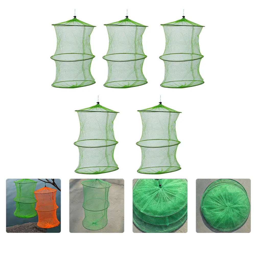 5pcs Bag Cage Fish Trap Net Green Collapsible Fish Cage Shrimp Basket Fishnets Nylon Tool Parts Fishing Net Durable Storage
5pcs Bag Cage Fish Trap Net Green Collapsible Fish Cage Shrimp Basket Fishnets Nylon Tool Parts Fishing Net Durable Storage