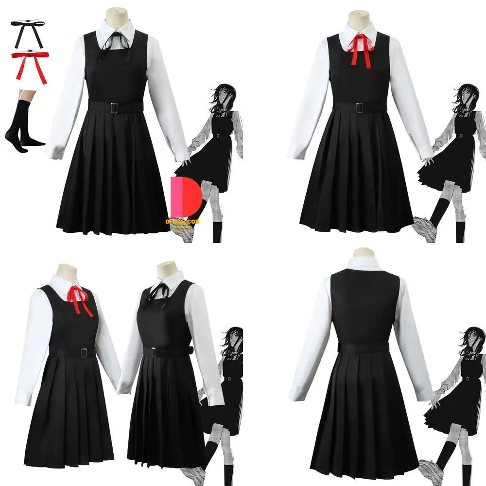 Popular Chainsaw Man Cosplay Costume Anime Asa Mitaka Black Fashion School Uniform Set Classic Role Play Women Wig for Comic Con
Popular Chainsaw Man Cosplay Costume Anime Asa Mitaka Black Fashion School Uniform Set Classic Role Play Women Wig for Comic Con