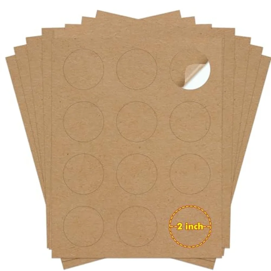 Koala Kraft Brown Round Labels 2 Inch, Printable Circle Stickers for Inkjet and Laser Printers, 300 Labels for Logo, Jar
Koala Kraft Brown Round Labels 2 Inch, Printable Circle Stickers for Inkjet and Laser Printers, 300 Labels for Logo, Jar