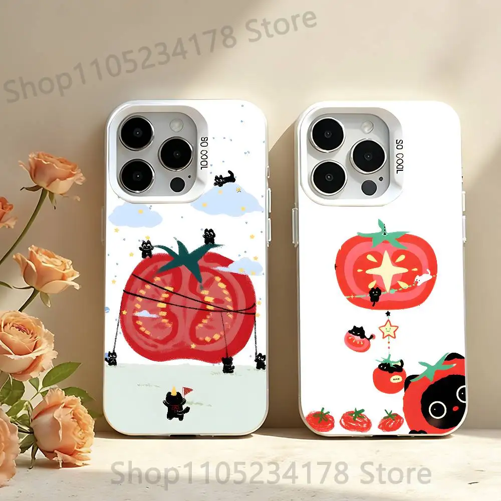 Ins Two Ted Tomato Cartoon Cute Creative White Phone Case IMD Color Silver Shell For IPhone 17 16 15 14 13 12 11 Pro Max Plus
Ins Two Ted Tomato Cartoon Cute Creative White Phone Case IMD Color Silver Shell For IPhone 17 16 15 14 13 12 11 Pro Max Plus