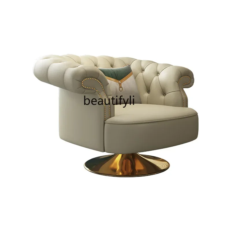 YH Genuine leather modern living room American single sofa first layer cowhide sofa
YH Genuine leather modern living room American single sofa first layer cowhide sofa
