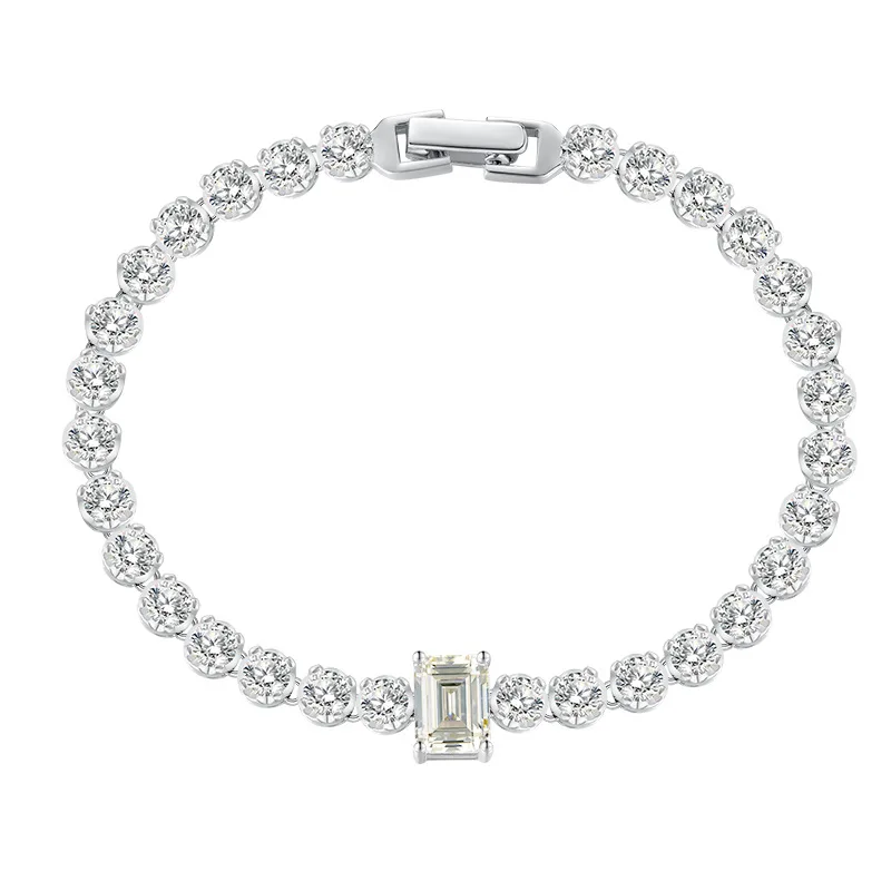 S925 Silver Imitation Diamond Bracelet Full Circle 10 Point Diamond Fashion Small Bud Flower Bud Flower Diamond Bracelet
S925 Silver Imitation Diamond Bracelet Full Circle 10 Point Diamond Fashion Small Bud Flower Bud Flower Diamond Bracelet