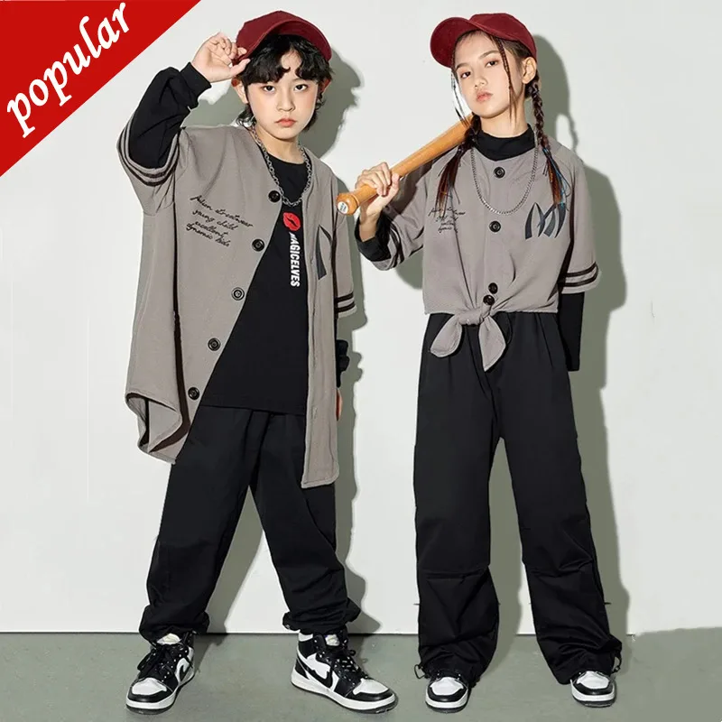 Hip Hop Boys Fashion Baseball Jacket Joggers Pants Girls Streetwear Crop Coat Child Jazz Clothes Sets Kids Street Dance Costumes
Hip Hop Boys Fashion Baseball Jacket Joggers Pants Girls Streetwear Crop Coat Child Jazz Clothes Sets Kids Street Dance Costumes