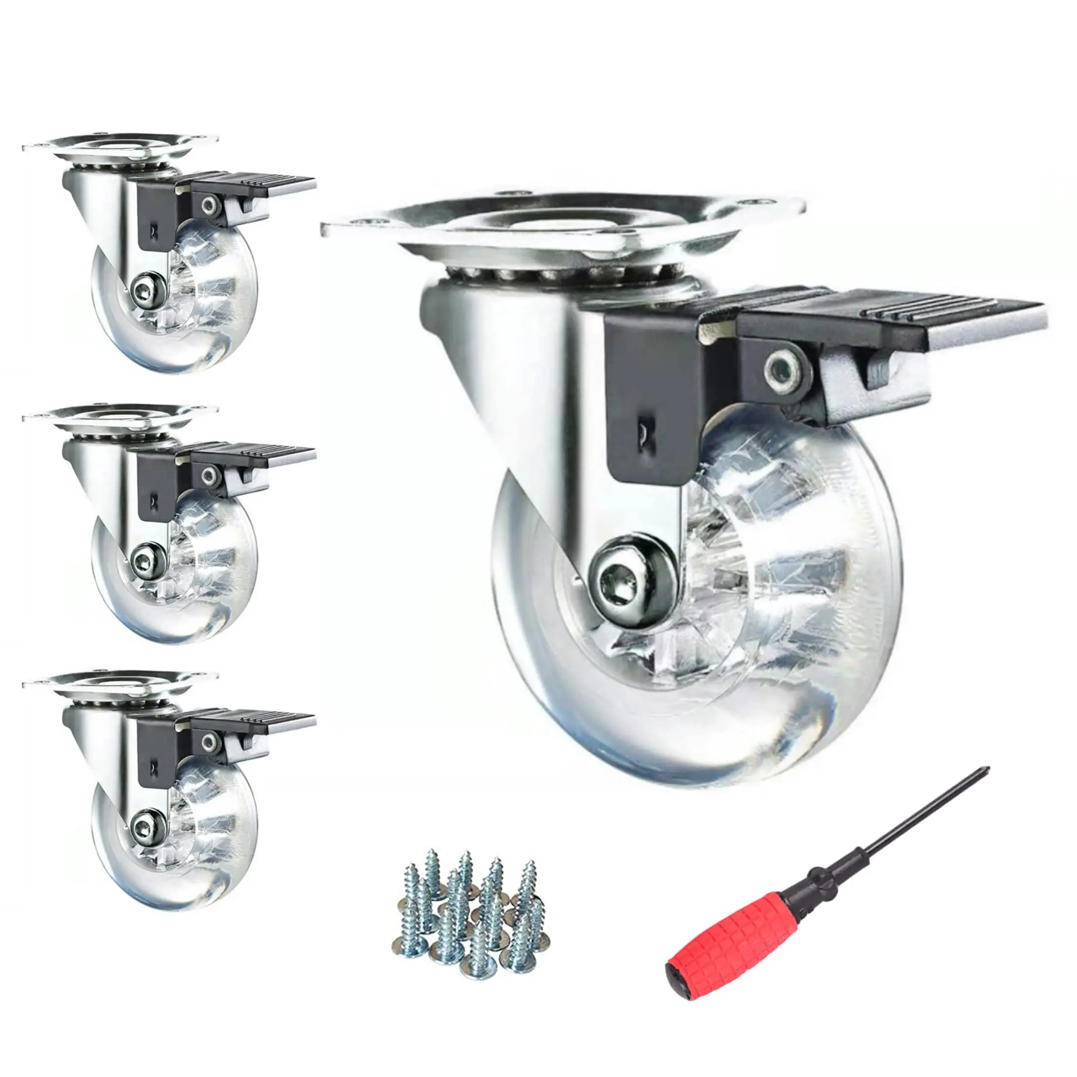 2/3 Inch Swivel Caster Wheels Heavy Duty Industrial Caster With M8 x 15mm Threaded Stem No Noise PU Wheels For Carts workbench
2/3 Inch Swivel Caster Wheels Heavy Duty Industrial Caster With M8 x 15mm Threaded Stem No Noise PU Wheels For Carts workbench