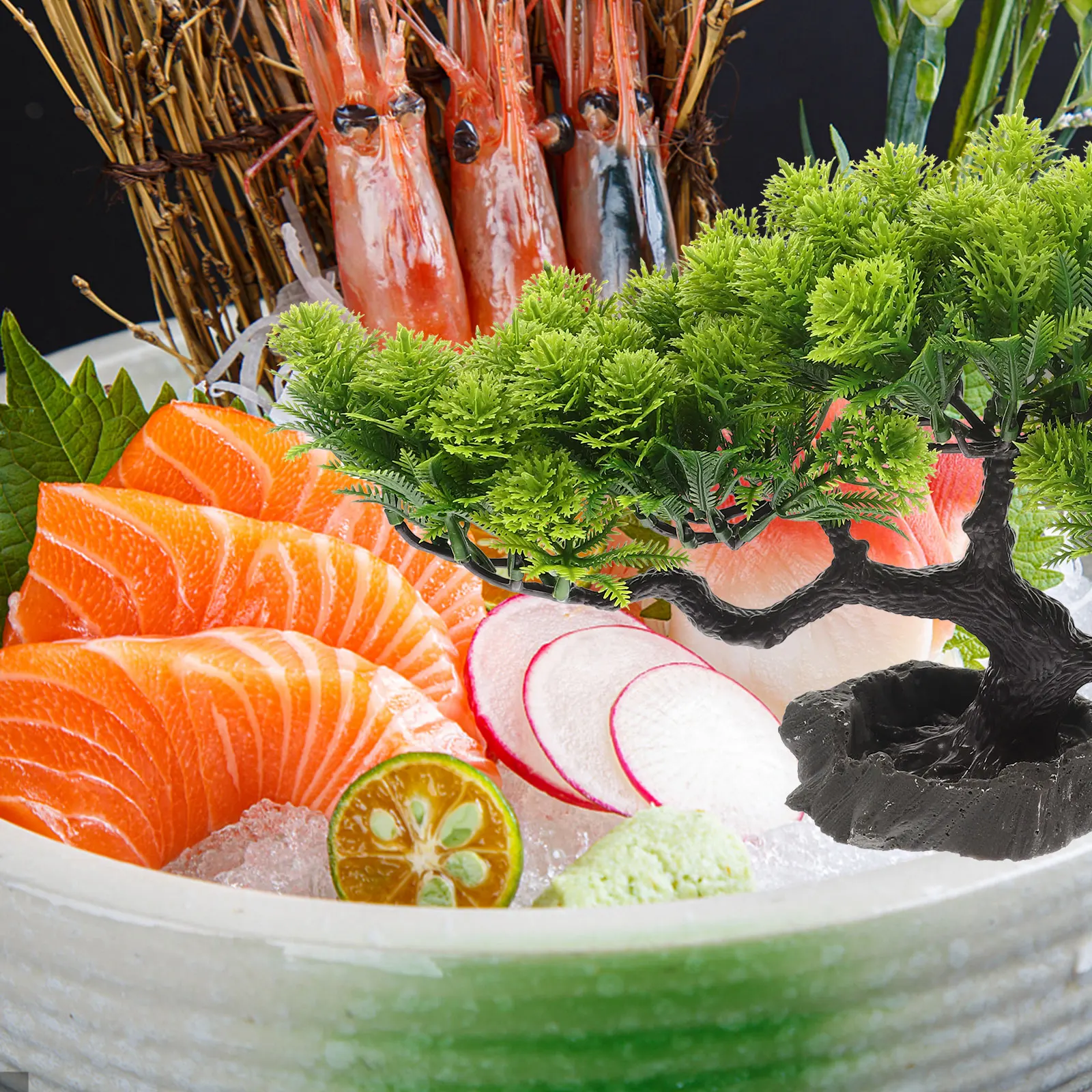 Pine Tree Ornaments Sushi Platter Decor Artificial Plant Figurine Plate Decoration Japanese Restaurant Supply Faux Pine
Pine Tree Ornaments Sushi Platter Decor Artificial Plant Figurine Plate Decoration Japanese Restaurant Supply Faux Pine