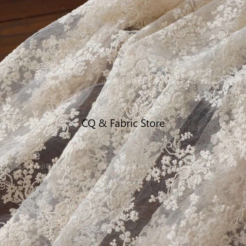 Soft Beige Mesh Fabric Embroidery Lace Fabric for Dress Cheongsam, Baby Clothes, DIY Background Fabric By The Yard
Soft Beige Mesh Fabric Embroidery Lace Fabric for Dress Cheongsam, Baby Clothes, DIY Background Fabric By The Yard