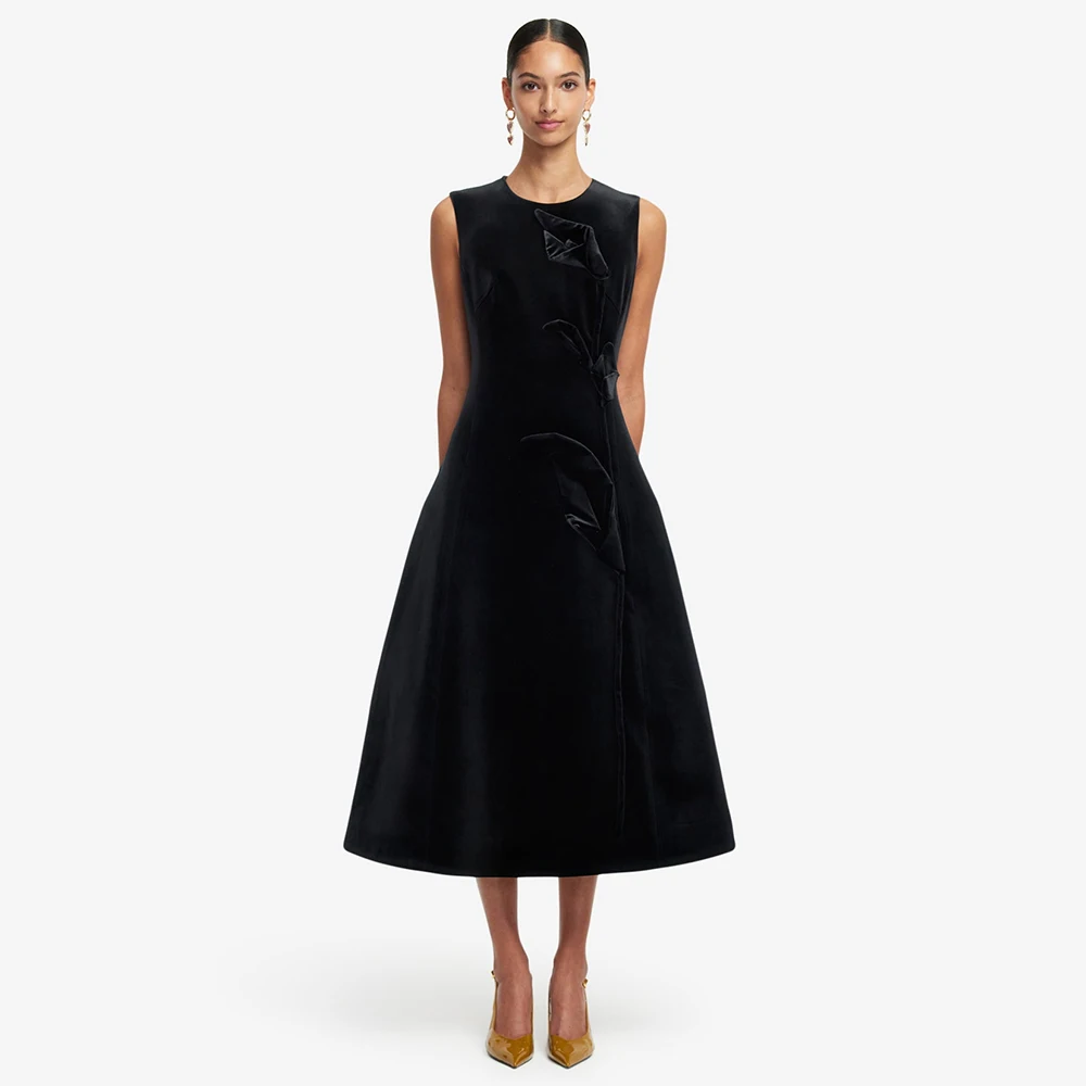 Customized Modern Women's Formal Party Dresses Midi A Line O Neck Midi Cocktail Gowns Tea Length 3D Flowers Evening Dresses 2026
Customized Modern Women's Formal Party Dresses Midi A Line O Neck Midi Cocktail Gowns Tea Length 3D Flowers Evening Dresses 2026