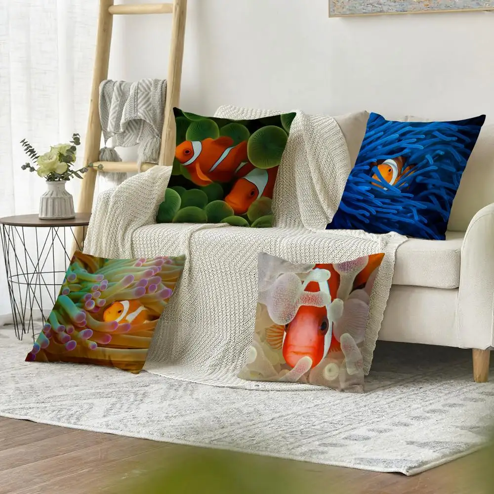 Cute clownfish Cushion Cover Organic Linen Pillow Case Double-Sided Print Cushion Cover for Sofa Home Decor Gift
Cute clownfish Cushion Cover Organic Linen Pillow Case Double-Sided Print Cushion Cover for Sofa Home Decor Gift